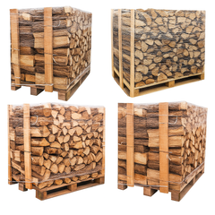 4 X Palettes (2 chêne blanc + 2 Hêtre/Charme) – Bûches de 50 cm
