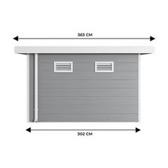 Abri de jardin composite SINTRA 9 m² gris clair – Moderne et résistant