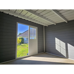 Abri de jardin composite SINTRA 9 m² gris clair – Moderne et résistant