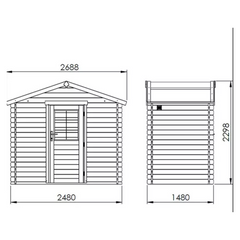 Chalet de jardin en bois traité 4,2 m² – Abri premium à prix direct fabricant